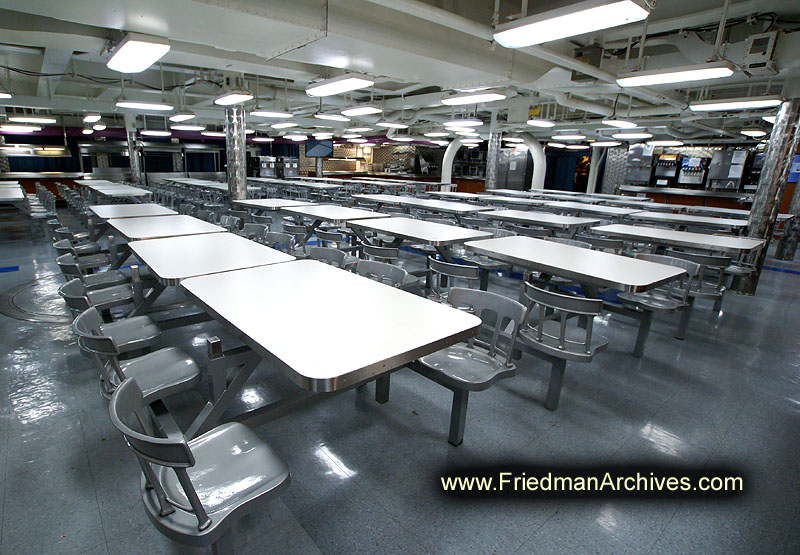 cafeteria,mess hall,eating,area,chairs,tables,meals,aircraft,aircraft carrier,helicopter,maintenance,navy,ship,military,war ship