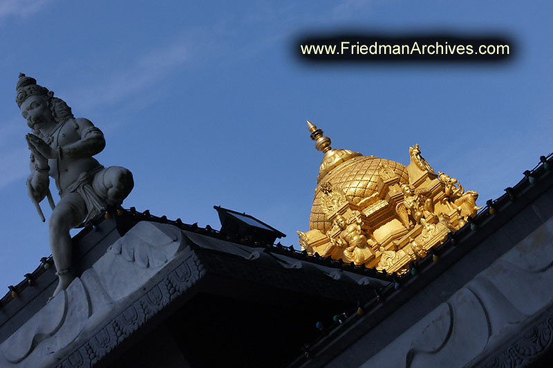hindu,temple,roof,gold,blue,statue,dome,
