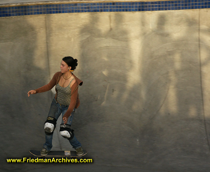 Skater Girl and Shadow 2