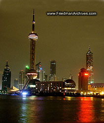 Shanghai Skyline Lights Off