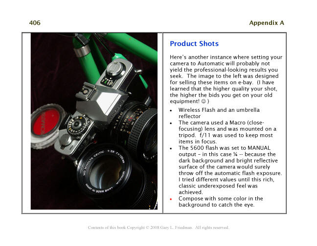 Sample pages from the Sony Alpha 300 350 book