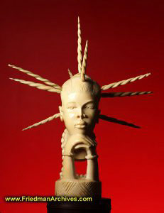 African Woman with spikes in head