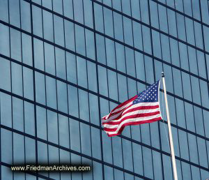 American-Flag-and-Glass-Building