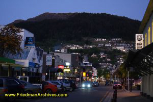Downtown Queenstown at Dusk