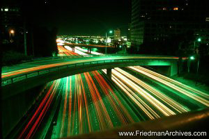 Freeway Lights at Night