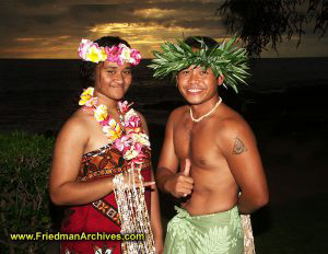 Hawaiian Luau Greeters