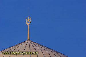 Mosque Roof Crescent Moon and Star