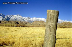 Fencepost and Mountains
