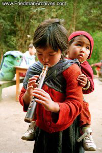 Nepal Images Girl with Flute