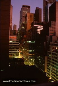 New York City NY Buildings at Night