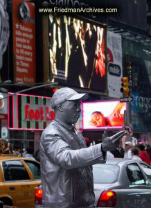 Silver Mime in Times Square
