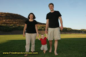 Parents and Baby - red shirt