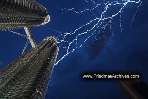 Petronas Towers and Lightning