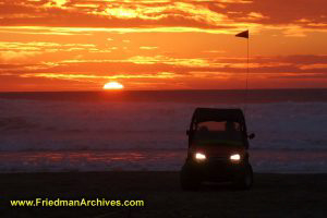 Pismo Beach Jeep Sunset