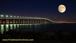 San Mateo Bridge plus Moon