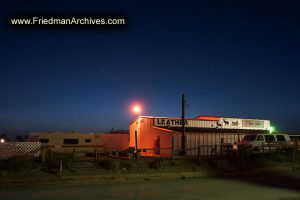 Sedona Leather Factory at Night