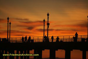 Sunset off Huntington Beach Pier