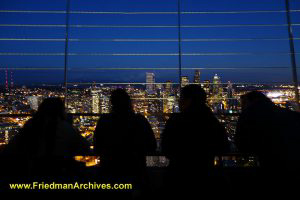 Tourists at the Space Needle