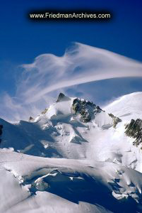 Wispy Cloud over Mt. Blanc